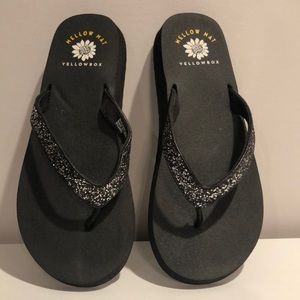 Yellow Box flip flops